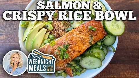Salmon Crispy Rice Bowl on the Blackstone Griddle