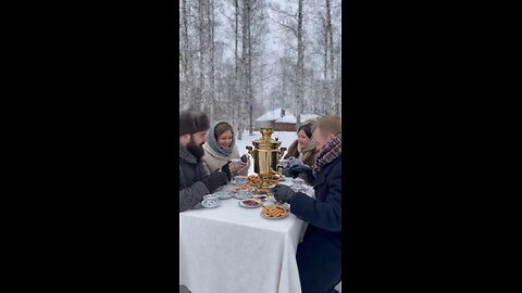 Russians having a tea party