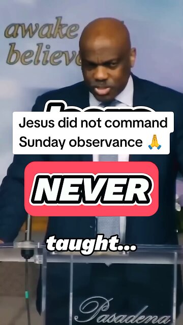 Jesus did not command Sunday observance!