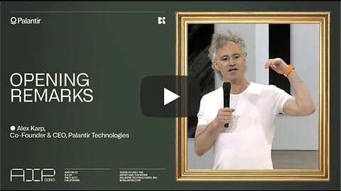 Palantir CEO Alex Karp ~ It's not Winning or Losing Its about Domination | Opening Remarks | AIPCon