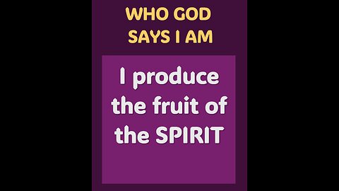 I produce the fruit of the SPIRIT #wordofgod #HolySpirit #Bible #God #love #peace