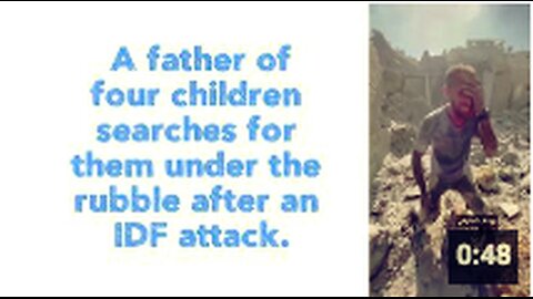 "Father of Four Hunts for His Children Under Rubble Following IDF Strike 🇮🇱🇵🇸"