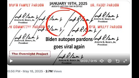 Biden autopen pardons video trending