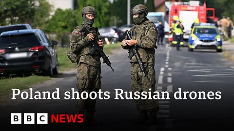 Poland says up to four of 19 Russian drones shot down after entering airspace | BBC News