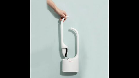 2-in-1 Hygienic Silicone Toilet Brush, with Nylon & Silicone Bristles and Quick-dry Holder