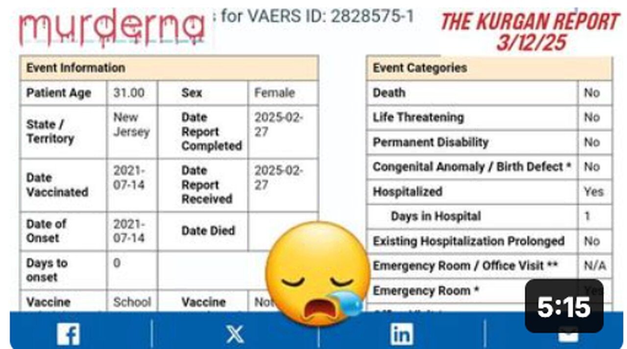 "VAERS: Possibly the Most Disturbing Report I've Ever Encountered"