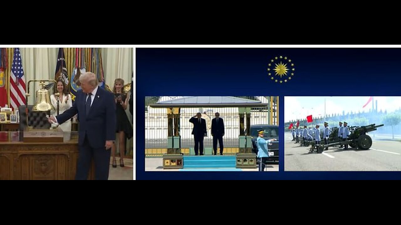 7/7/2026 - Trump rings Bell! 21 Canon Salute - Turkey Royal Welcome! Short sellers! DC Drained?