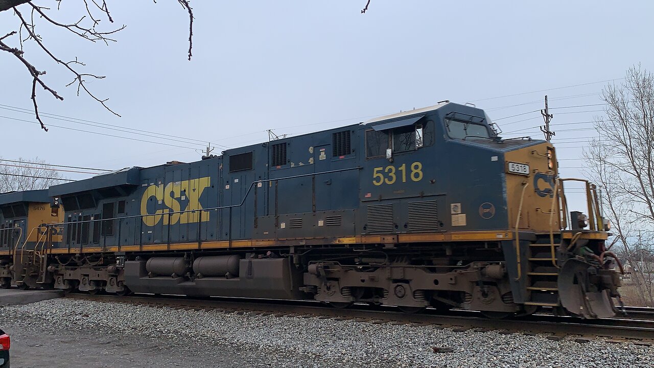 Lightning Fast CSX Train part 11 Car Carrier Chase