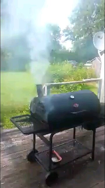Doing Some Smoking Of Pork Steaks 07-26-2016