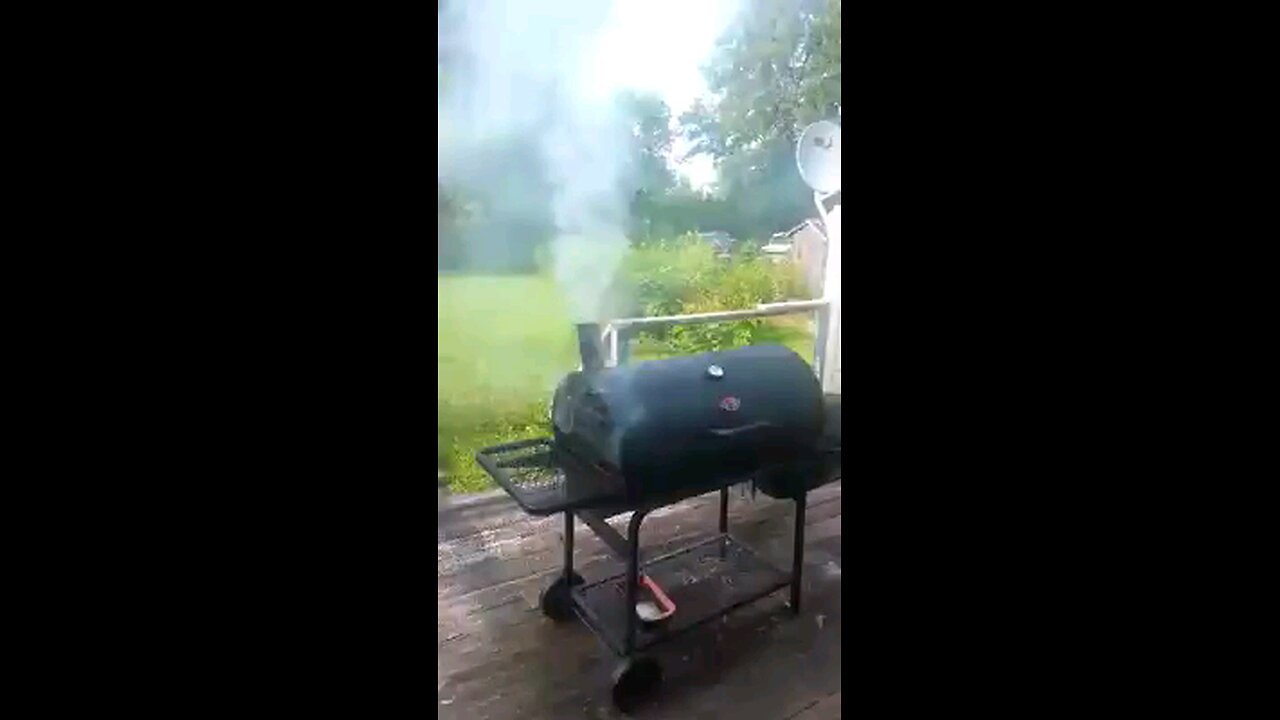 Doing Some Smoking Of Pork Steaks 07-26-2016