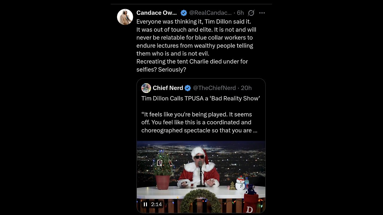 Candace Owens ~ Everyone was thinking it, Tim Dillon said it.