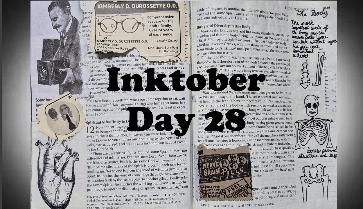 Inktober Day 28 Skeletal