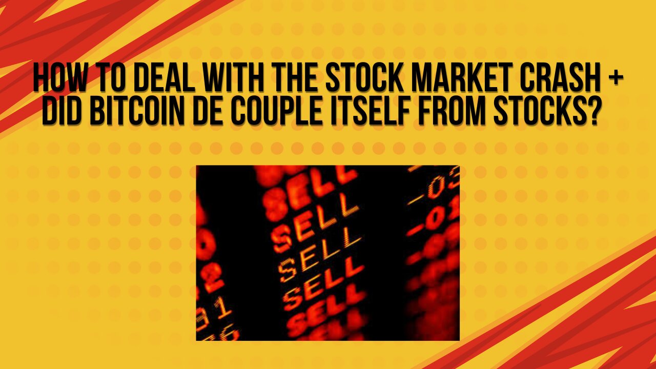How to deal with the stock market crash + did bitcoin just decouple itself from stocks?