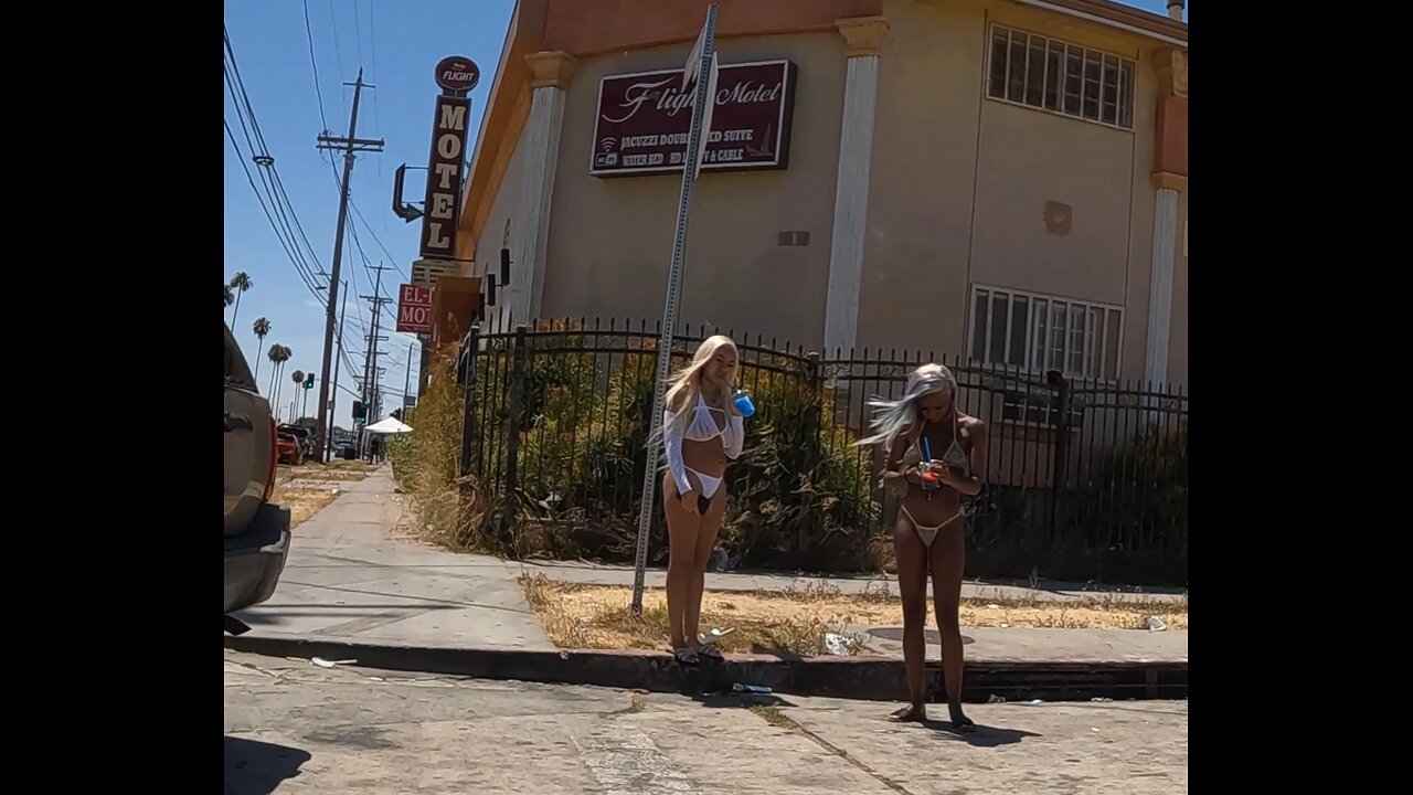 Day time walk in South Los Angeles, California
