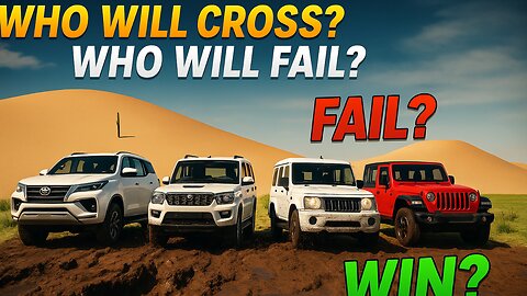 Fortuner vs Scorpio vs Bolero vs Thar – Who Will Survive the Mud?