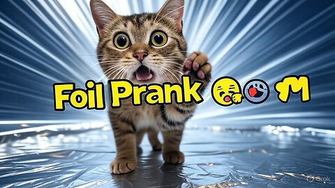 Adorable Cats Get Fooled by Foil 🐾😂 (cute & shareable)