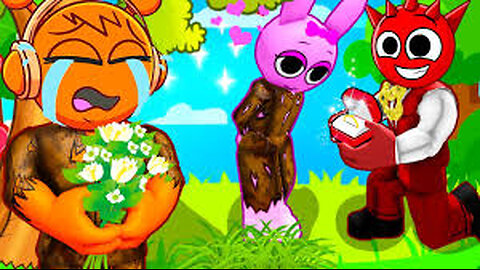 Sprunki Roblox - Pinki Abandoned Poor Oren to Be with Rich Raddy! (Phase 0 Incredibox)