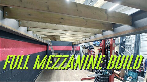 This mezzanine build DOUBLED my workshop! Full build process inside