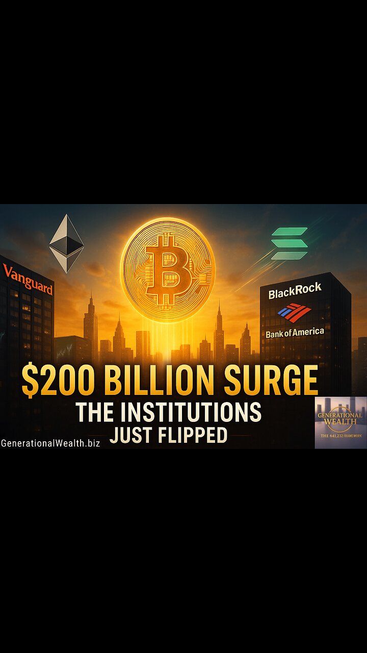 Institutions Just Triggered a $200B Crypto Surge | Vanguard, BlackRock & Banks Flip Overnight