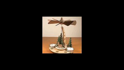 Homemade heat machine with holiday spiritRotary motion