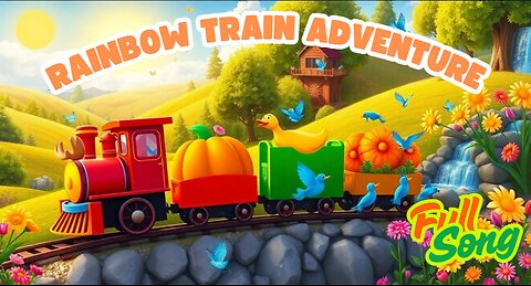Rainbow Train Adventure 🚂🌈 | Learn Colors & Counting with Fun Kids Song 🎵