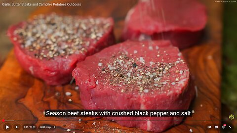 Garlic Butter Steaks and Campfire Potatoes Outdoors