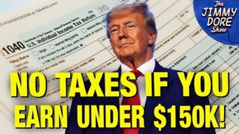 Trump Proposes NO INCOME TAX For Earners Under $150,000!