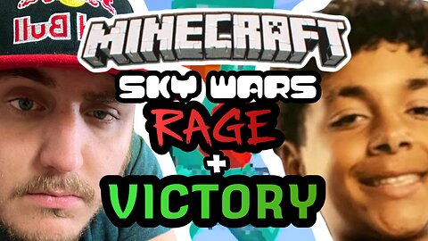 Playing & RAGING On MINECRAFT Sky Wars W/ My Cousin!