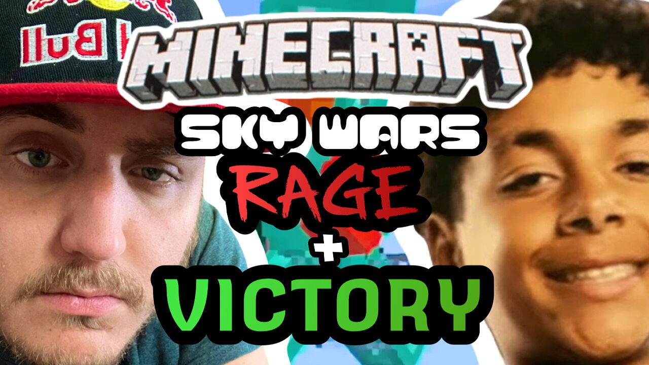 Playing & RAGING On MINECRAFT Sky Wars W/ My Cousin!