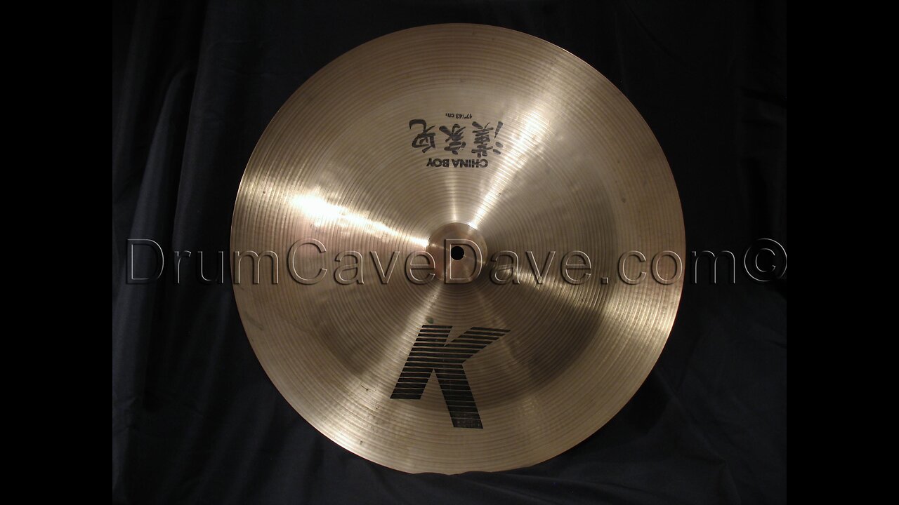 17” K Zildjian China Boy BLOCK LETTER cymbal - Face Up