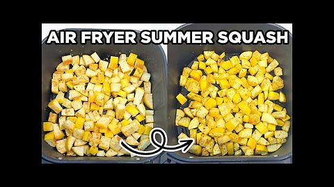 Easy Air Fryer Summer Squash with Garlic & Parmesan