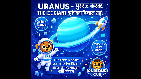 Uranus – The Ice Giant That Spins on Its Side | Fun Space Facts | Curious Cub Solar System Series