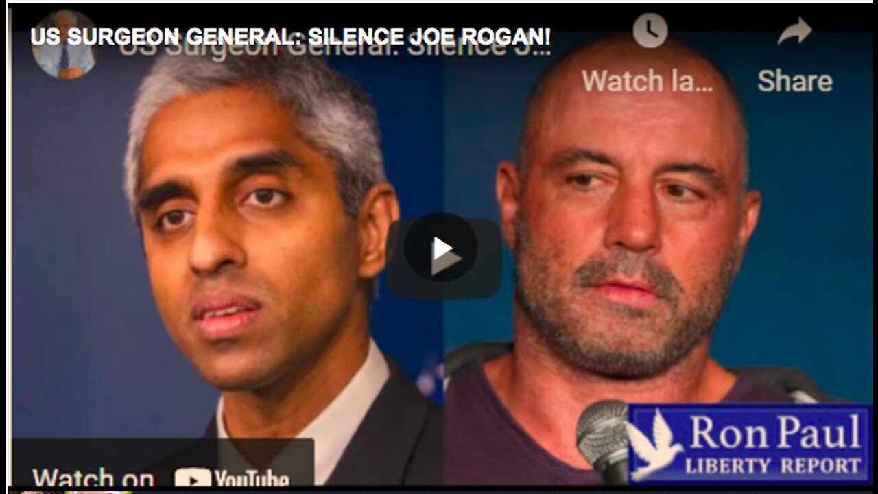 "Call for Spotify to Ban Joe Rogan by U.S. Surgeon General Vivek Murthy"