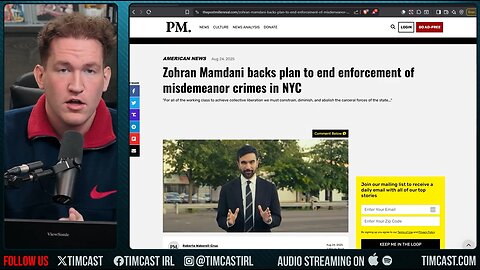 Zohran Mamdani Will END Misdemeanor Crime Enforcement In NYC With Socialist Platform