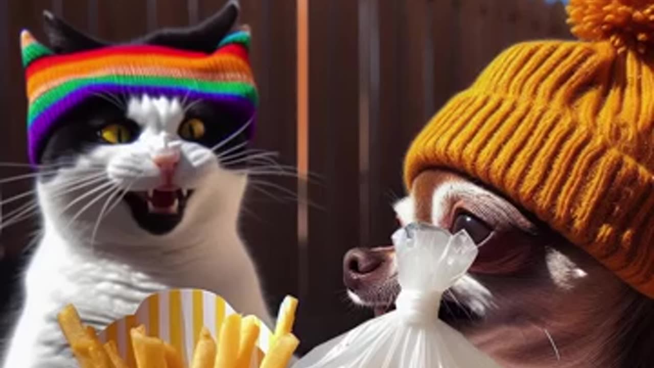 Chihuahua Pranking the Cat #memes #funny