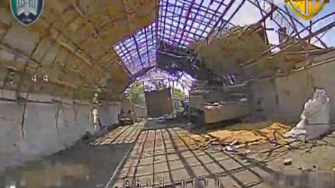 Multiple Transport Vehicles Destroyed Inside of Hanger