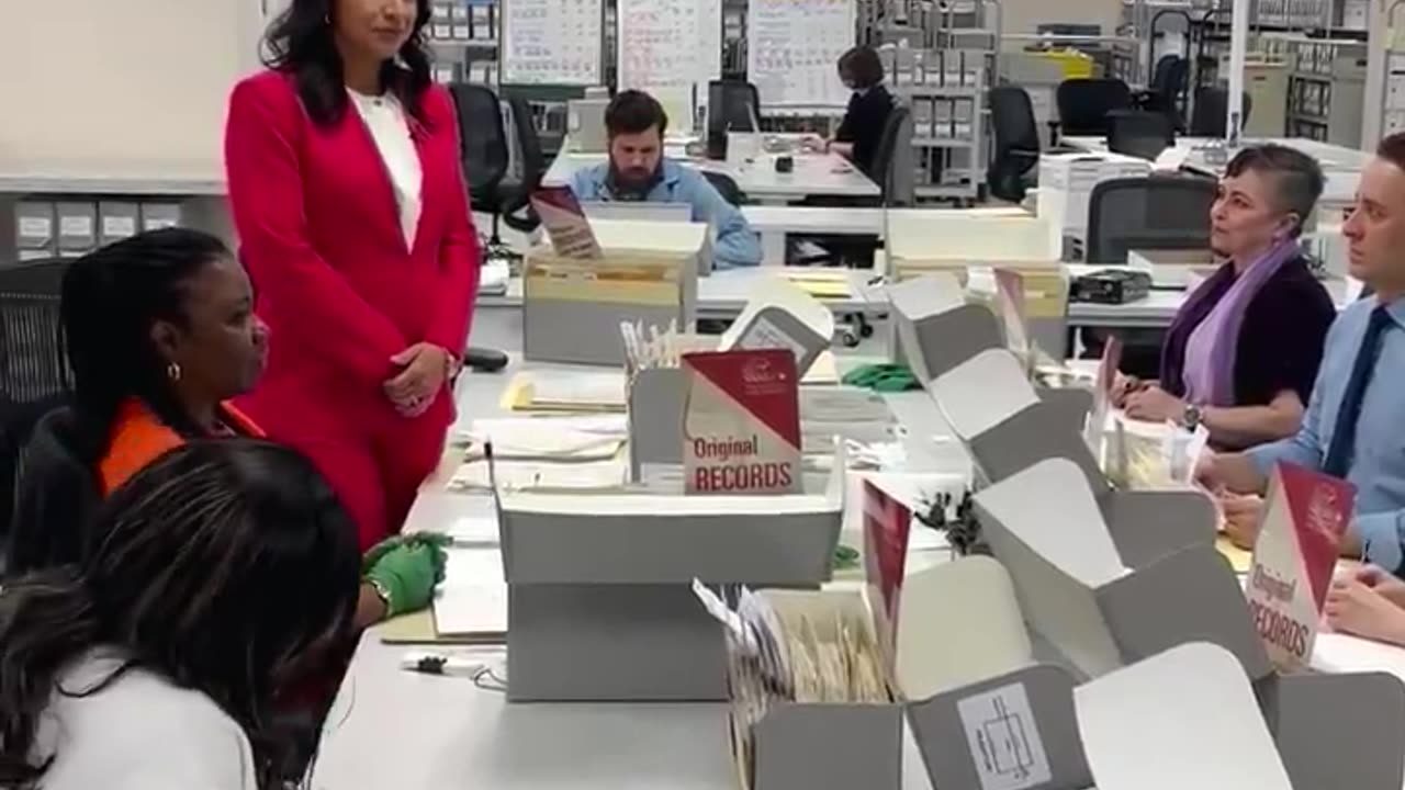 Tulsi Gabbard at The National Archives for joining the effort to rapidly digitize JFK and RFK assassination files