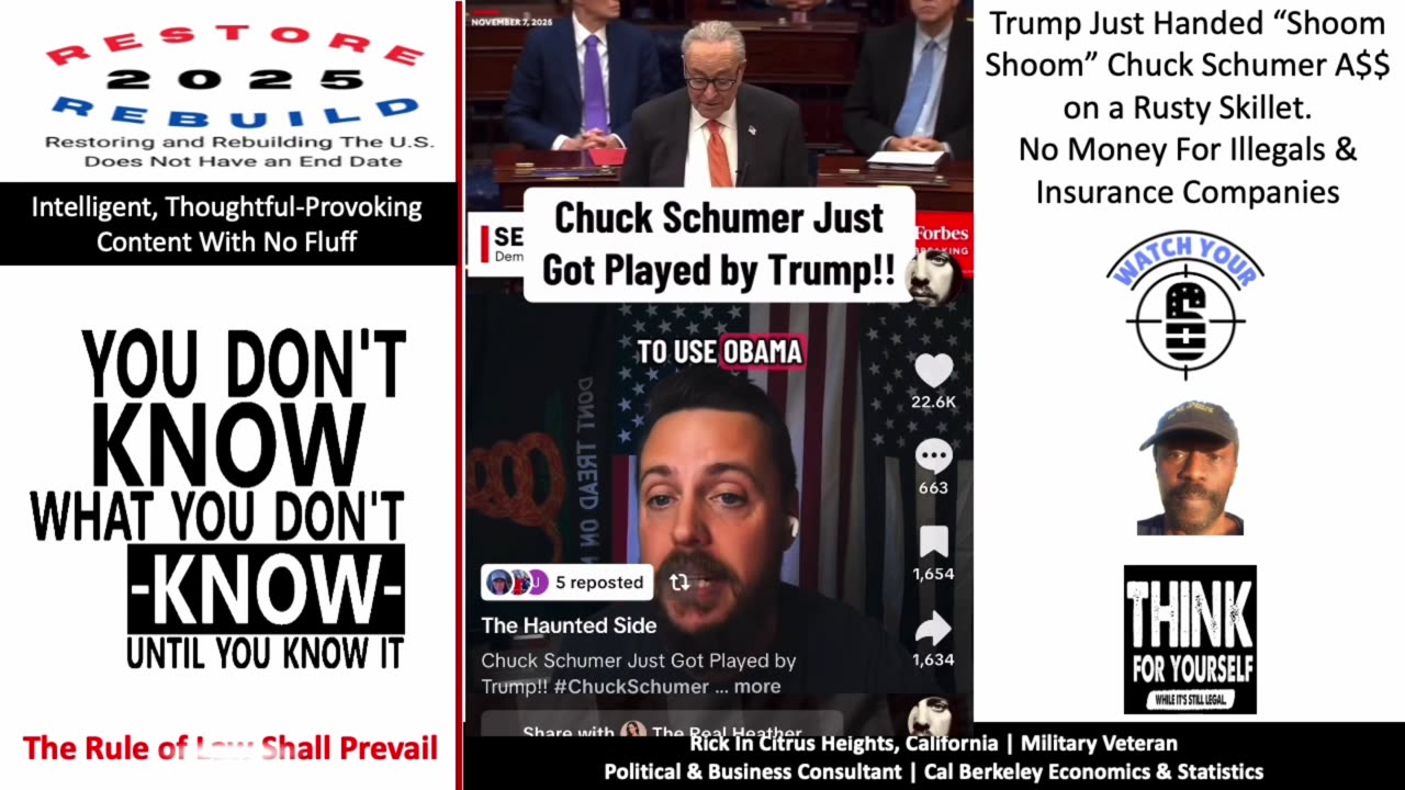 Chuck Schumer Got Played Like a Fiddle...The 41 Day Rule Got Him Like a Sucker