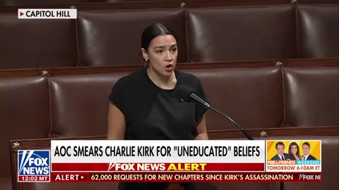 AOC smears Charlie Kirk in House speech