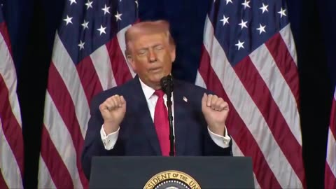 Trump does his imitation of "trans athletes" in women's sports: "My wife hates when I do this."