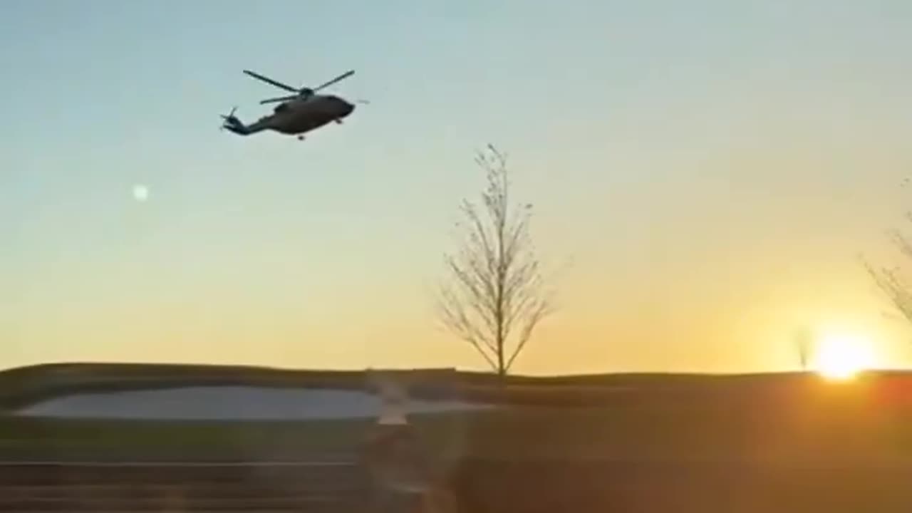 Trump's new Marine One fitted with antimissile flares flies in to New Jersey