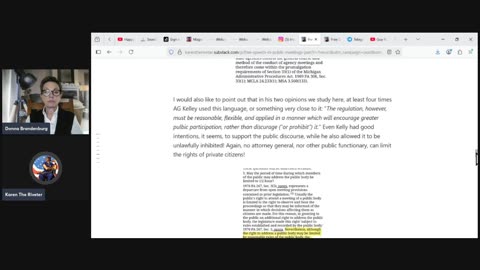 BNN (Brandenburg News Network) 9/4/2025 Free Speech in Public Meetings - Karen the Riveter