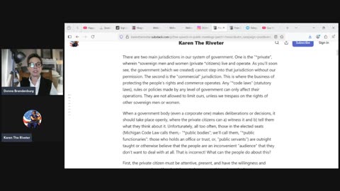 BNN (Brandenburg News Network) 9/4/2025 Free Speech in Public Meetings - Karen the Riveter