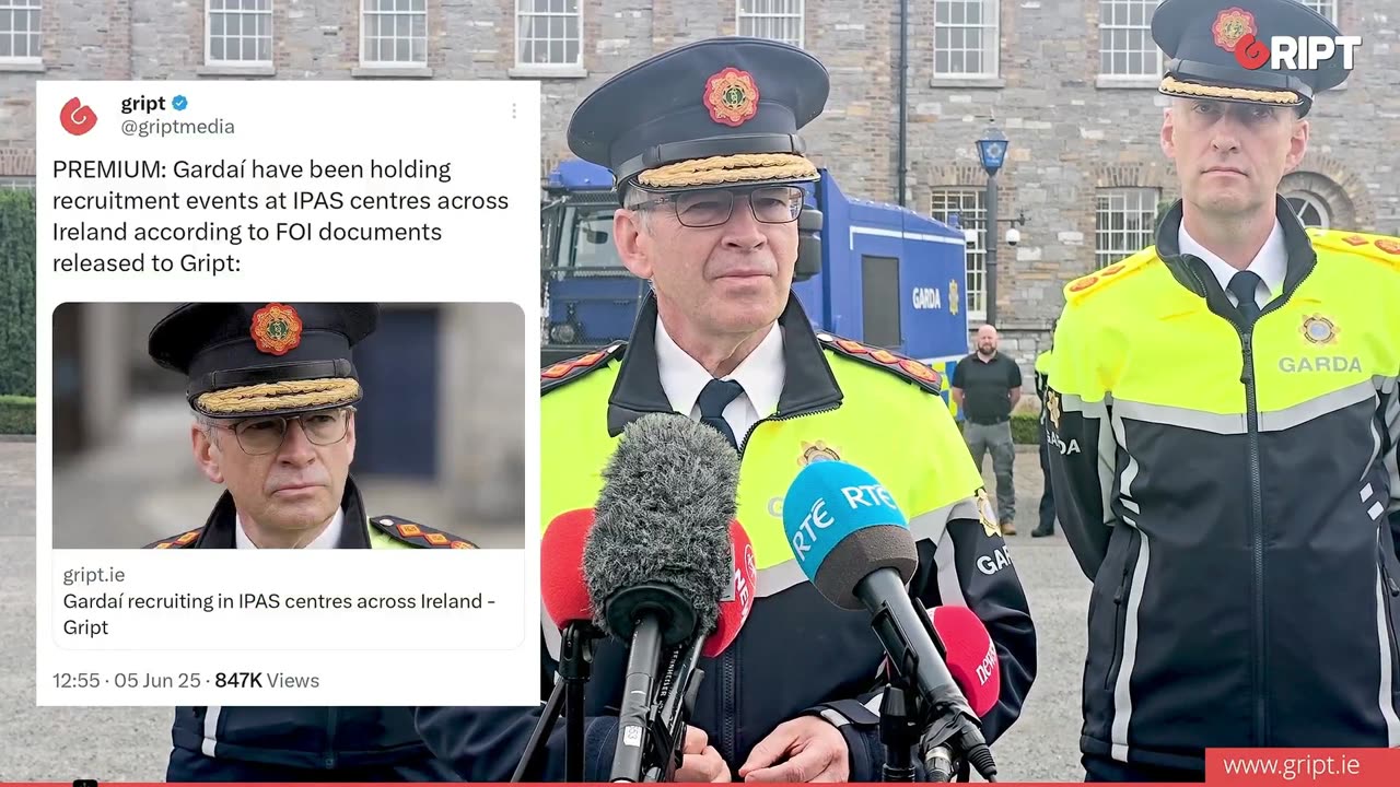 Drew Harris is unaware of Garda recruitment at IPAS Centres (Gript) 9-06-25