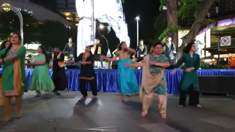Bangla dance and music on Orchard Road in Singapore