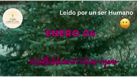 ENERO 04 - Lectura de la Biblia en un Año por un Ser Humano (No-IA)
