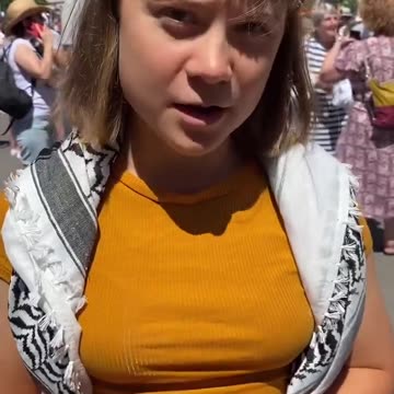 Greta Thunberg at LGBT Pride in Budapest Hungary.