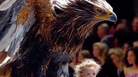 Cute baby fashion show with cute animal
