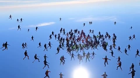 One time with 174 peoples. sky driving