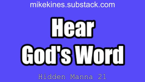 Hidden Manna 21 Hear God's Word